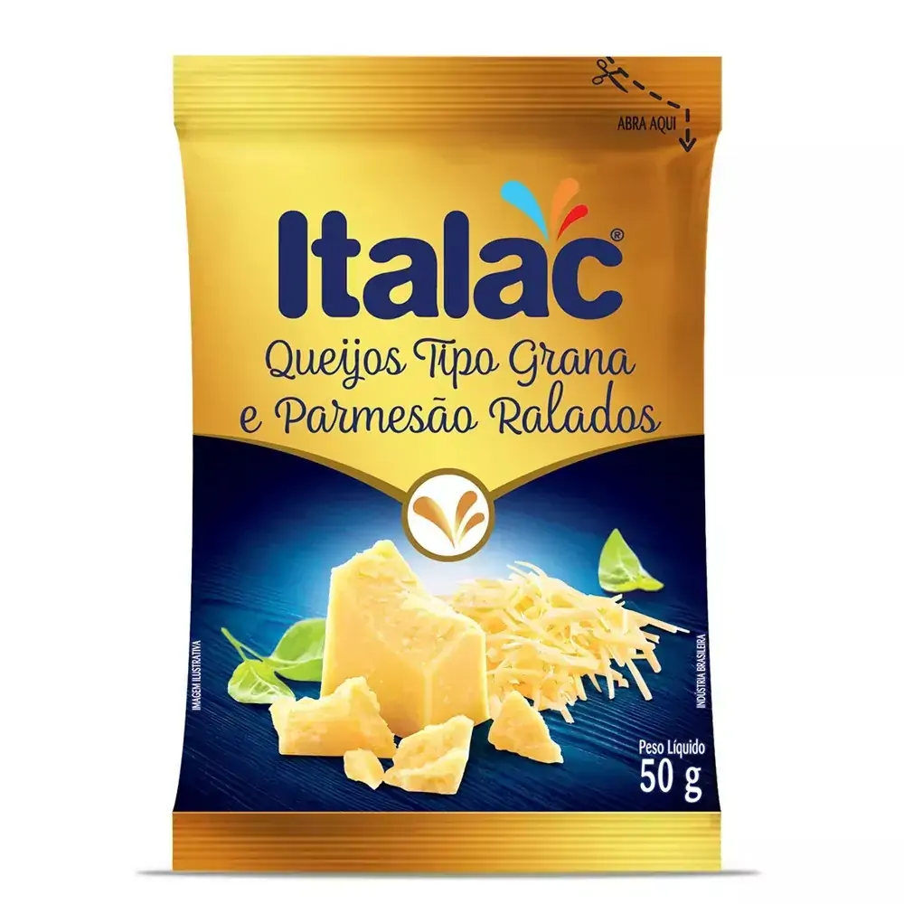 Queijo Tipo Grana Parme Ralado 50g Italac