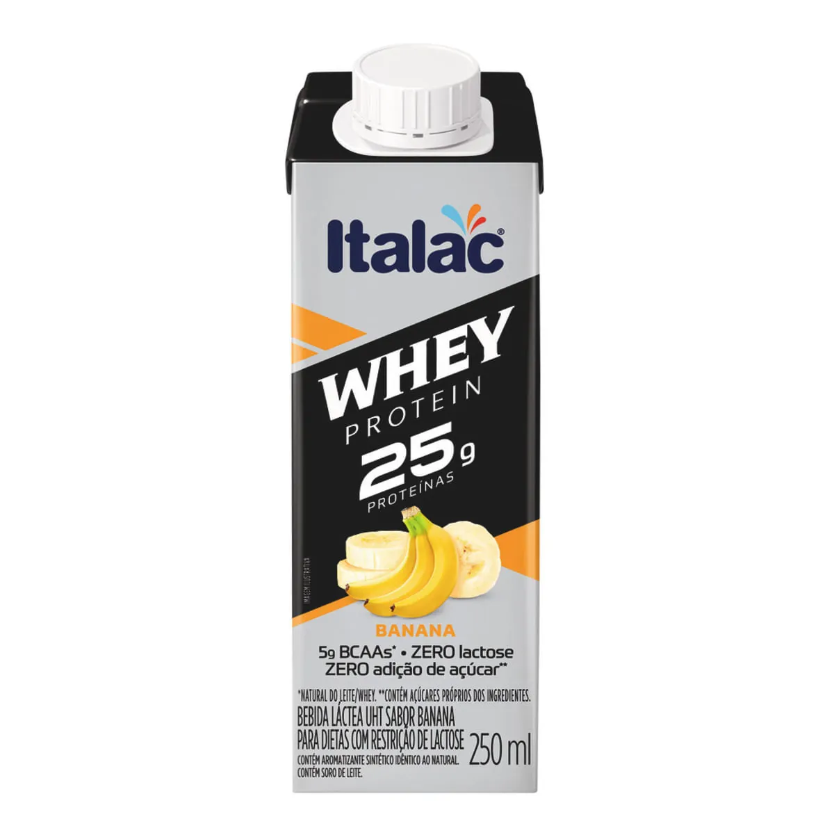 Bebida Láctea Whey Protein Italac Banana 250ml
