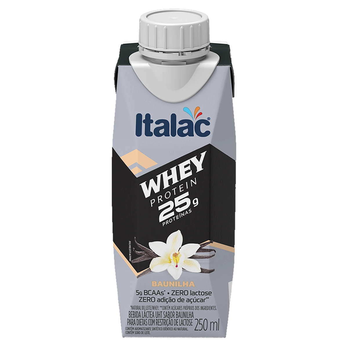 Bebida Láctea sabor Baunilha Whey Protein Italac 250ml