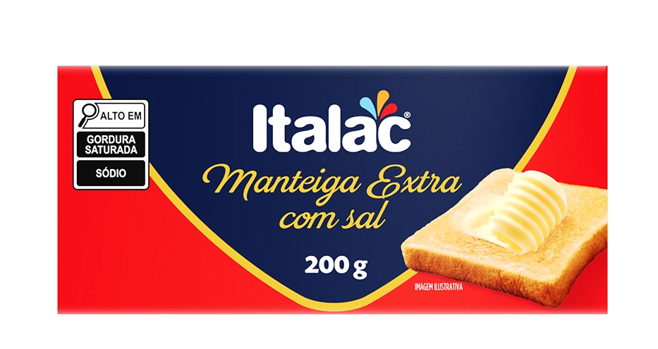 Manteiga Italac Extra C/sal Tablete 200g