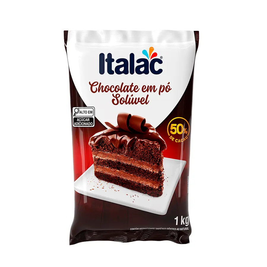 Chocolate Em Po Soluvel 50 Italac 1 Kg