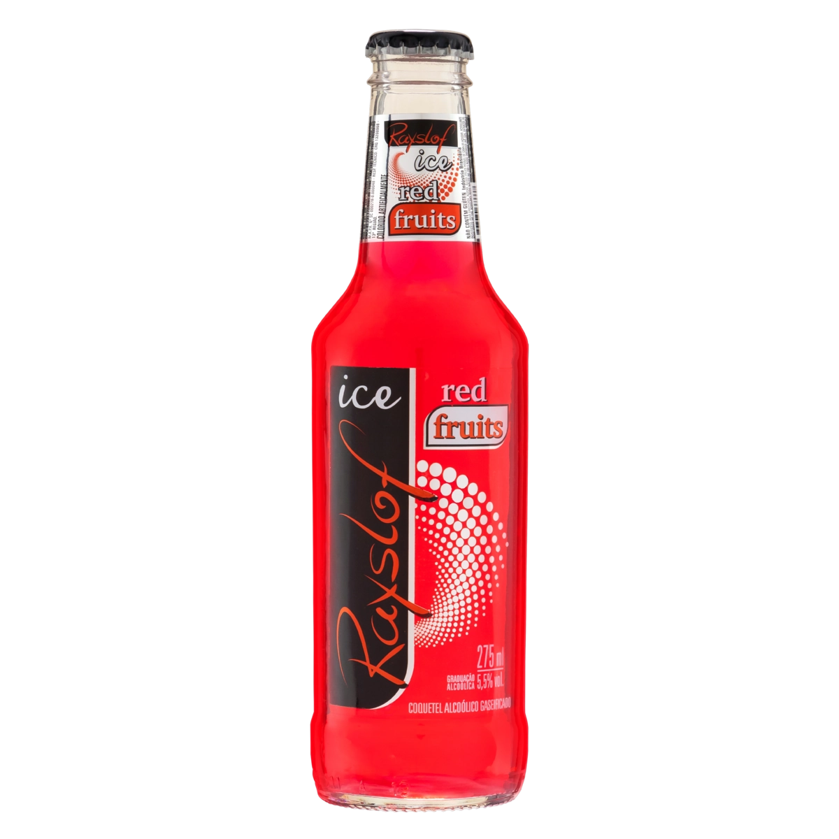 Coquetel Alcoólico Gaseificado Red Fruits Rayslof Ice Garrafa 275ml