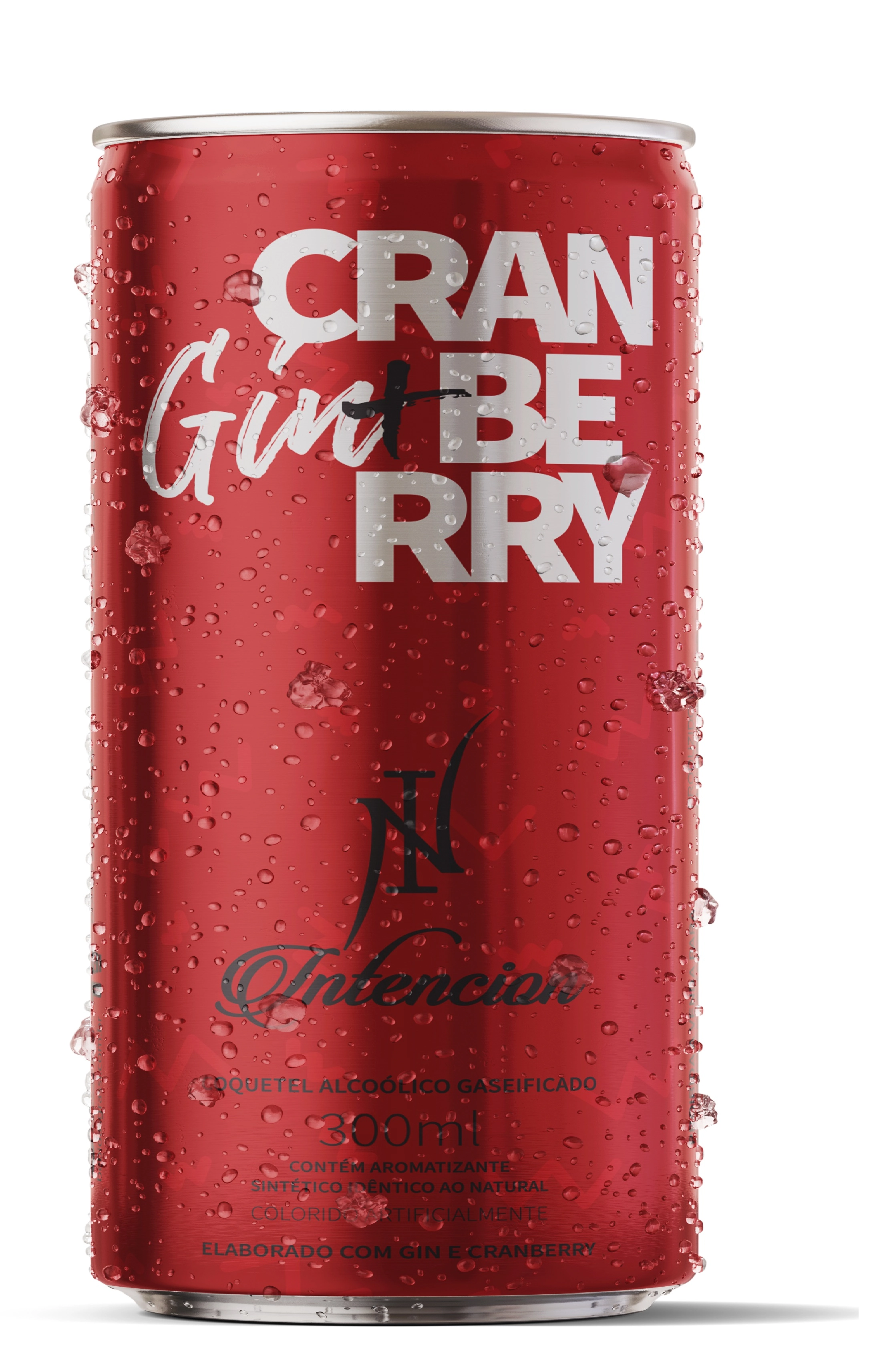 Coquetel Alcoólico Gaseificado Gin E Cranberry Intencion Lata 300ml