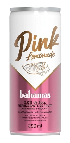 Refrigerante Pink Lemonade Bahamas Lata 250ml