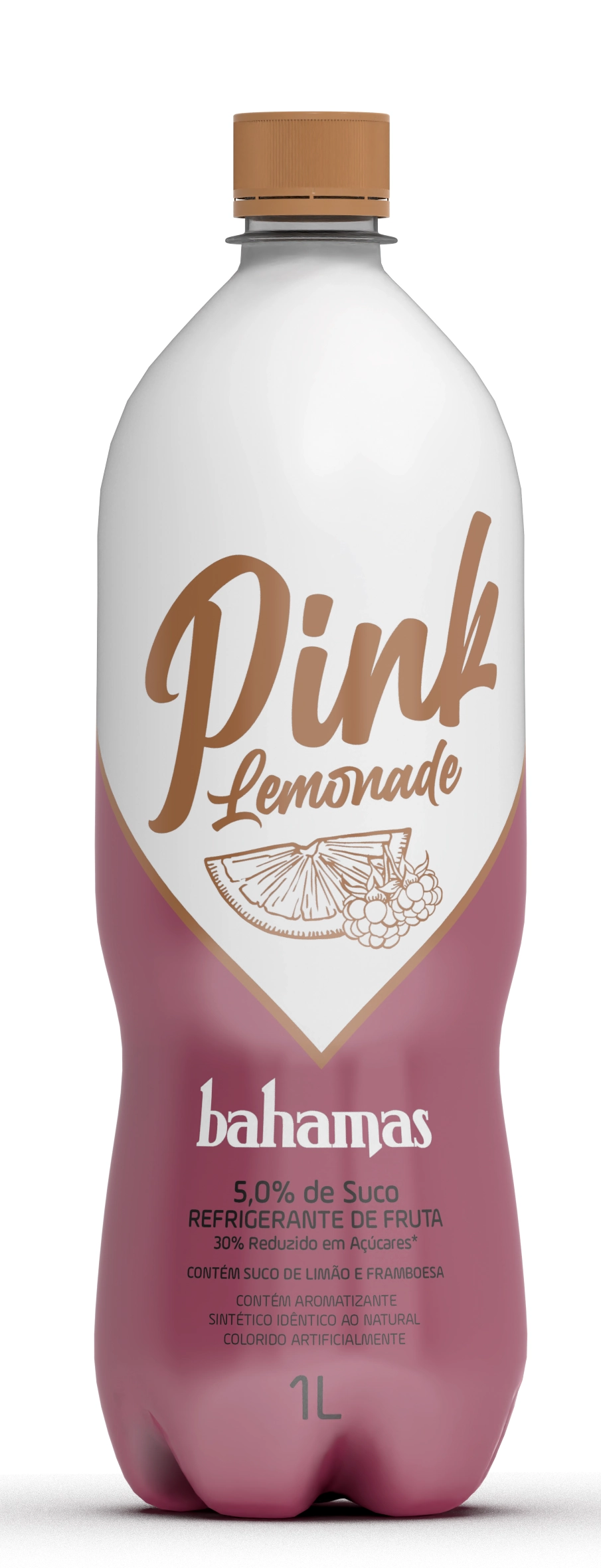 Refrigerante Pink Lemonade Bahamas Garrafa 1l