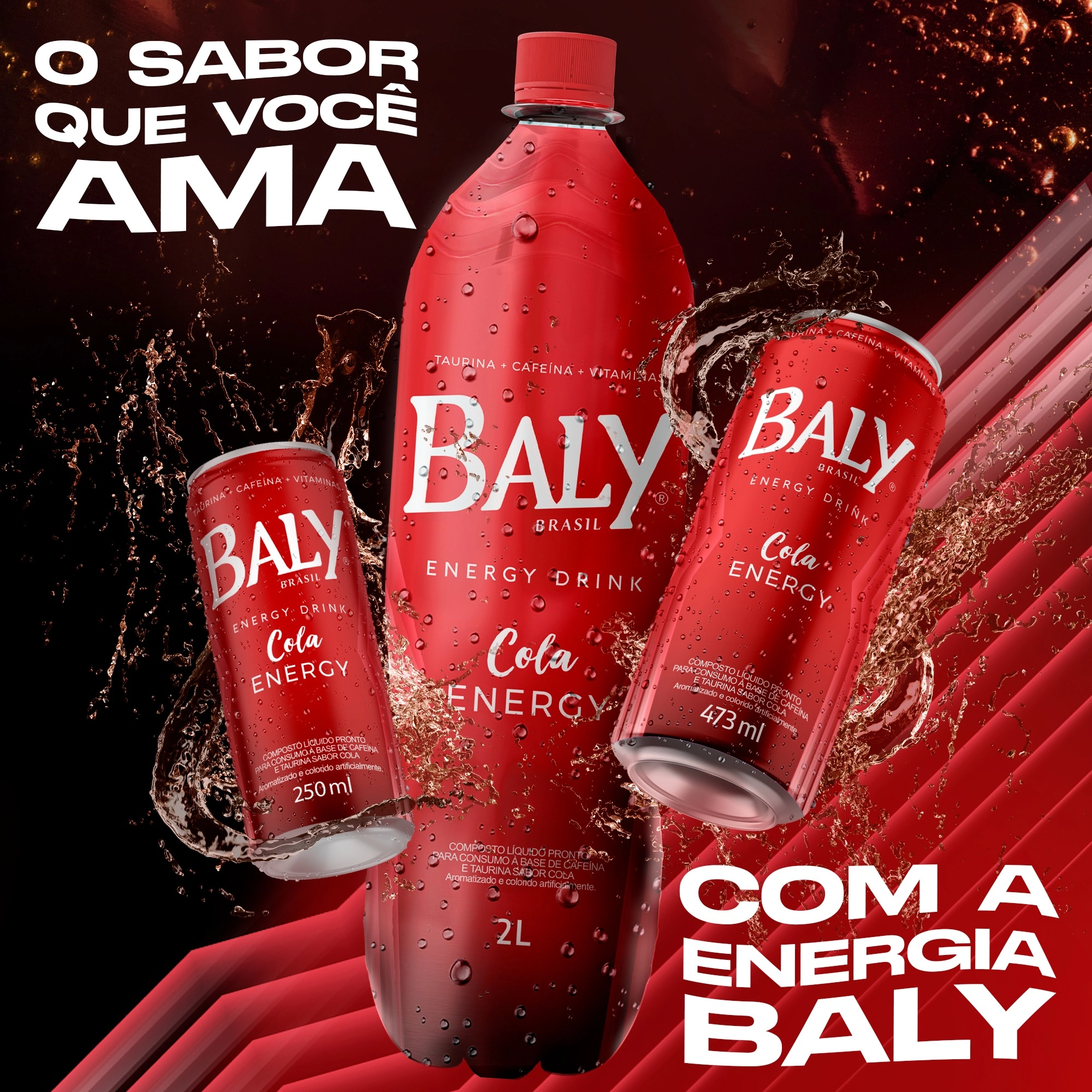 Energético Cola Baly Garrafa 2l