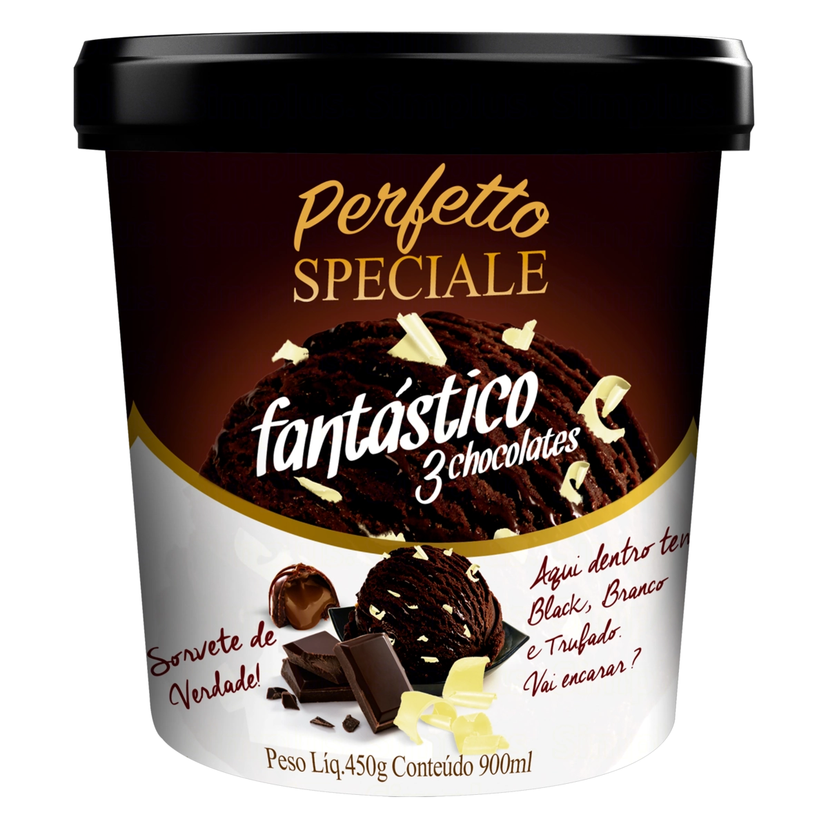 Sorvete Trio Cioccolato Perfetto Speciale Pote 1l