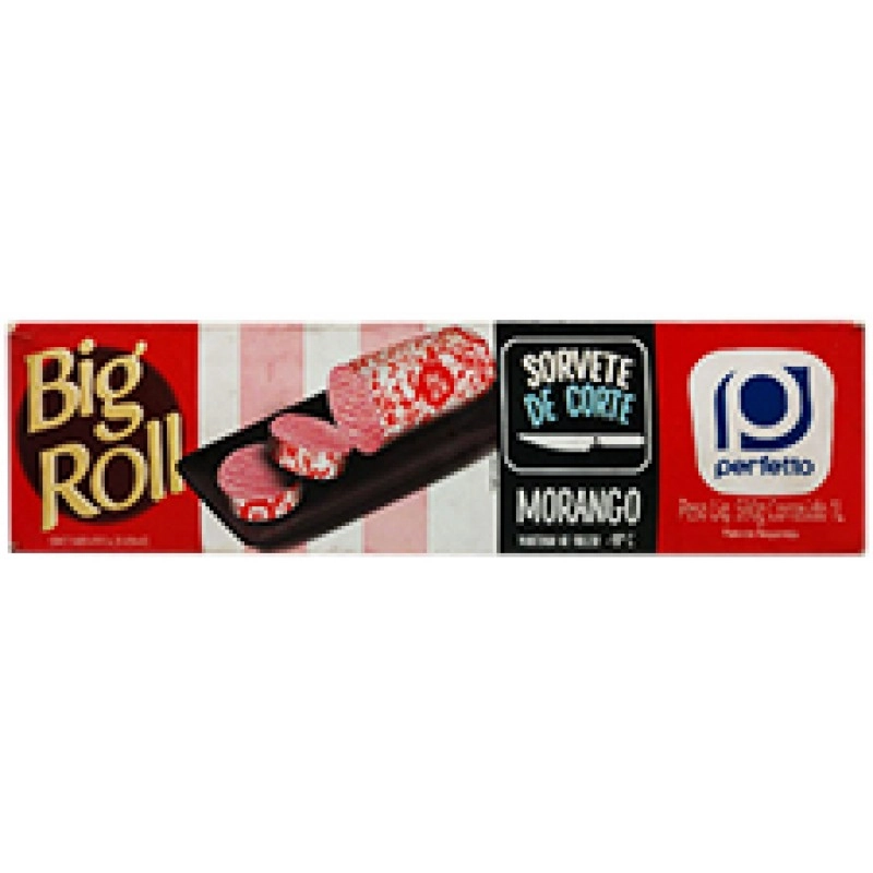 Sorvete Big Roll 1l Morango