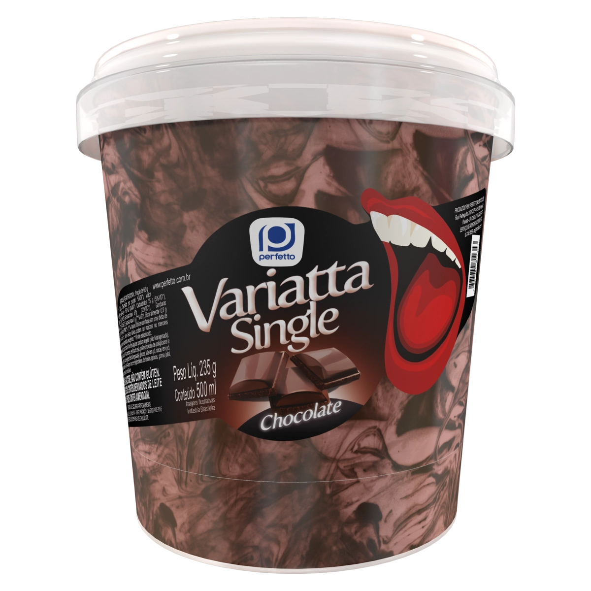 Sorvete Chocolate Perfetto Variatta Single Pote 500ml
