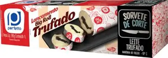 Sorvete Perfetto Big Roll Leite Trufado 590g