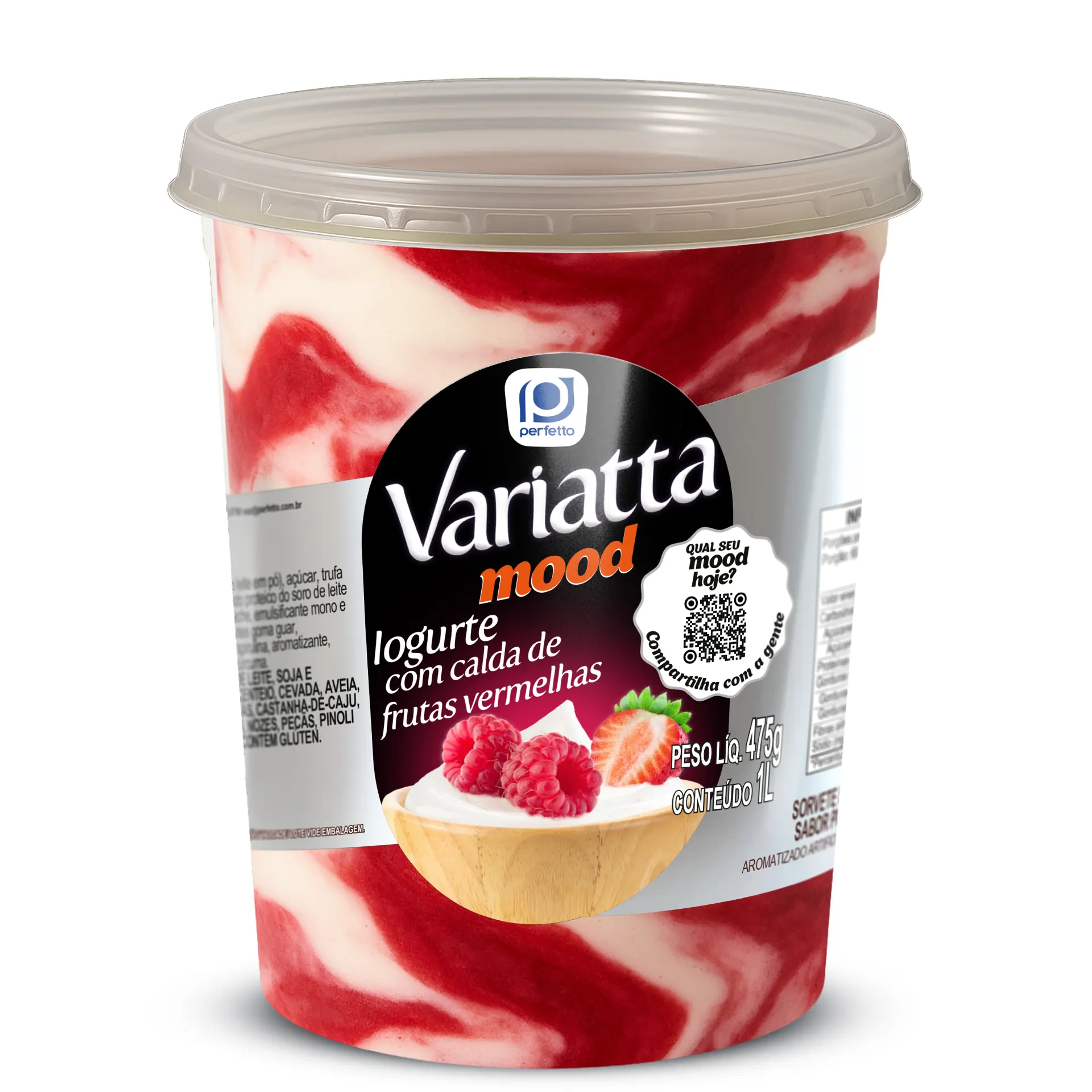 Sorvete Perfetto Variatta 1l Mood Iogurte Frutas Vermelhas