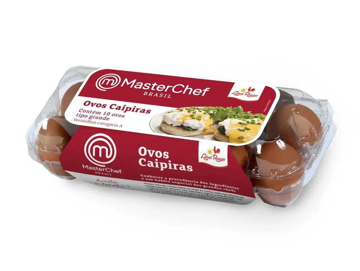 Ovos Caipira Grande Label Rouge Masterchef Brasil Bandeja 10 Unidades