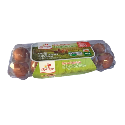 Ovos Caipira Grande Orgânico Label Rouge Bandeja Leve 12 Pague 10 Unidades