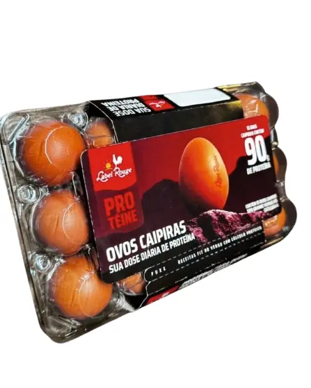 Ovos Caipira Grande Proteine Vermelho Label Rouge C/15un