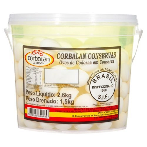 Ovos Codorna Corbalan Cons 1,5 Kg