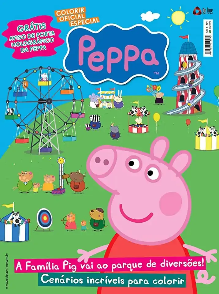 Livro Peppa Pig A Família Pig Vai Ao Parque De Diversões