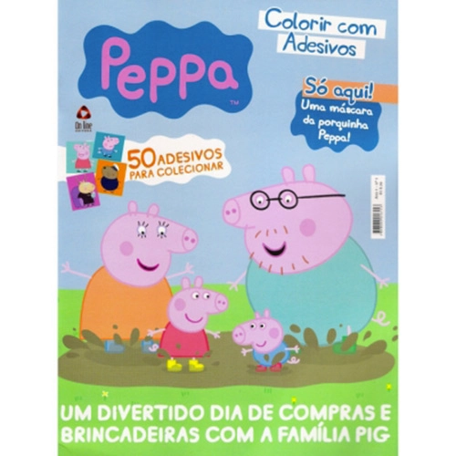 Livro De Colorir Infantil Peppa Com Adesivos 1 Edição