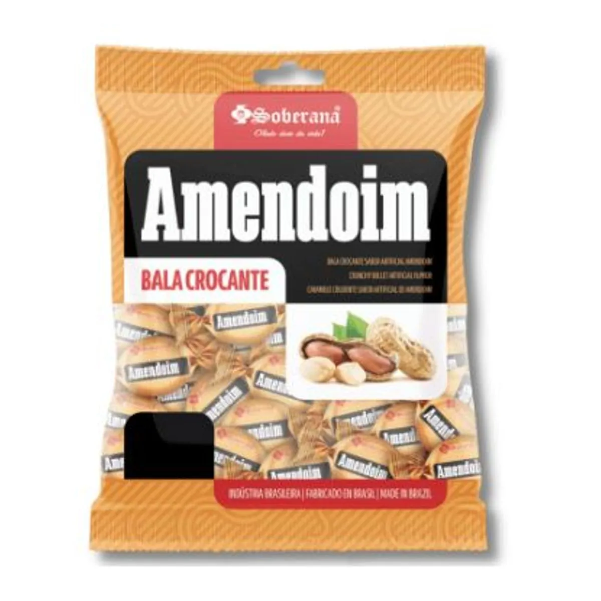 Bala Amendoim Crocante 500g Soberama
