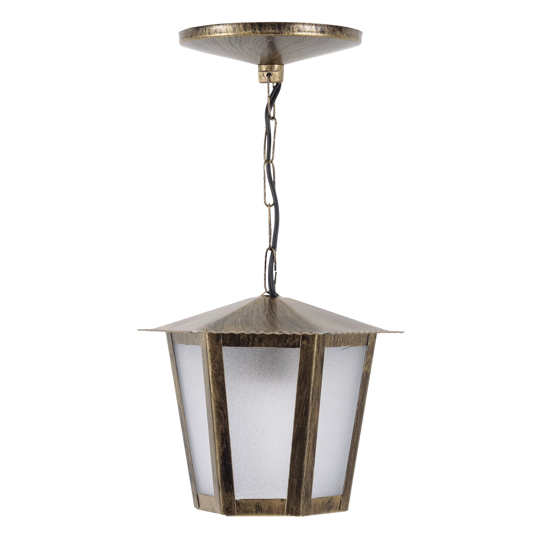 Pendente 1 Lâmpada Metal Marrom L1C Ideal Iluminação