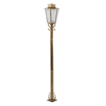 Poste de Jardim 1 Lâmpada Ouro Velho Metal 1,76m Ideal
