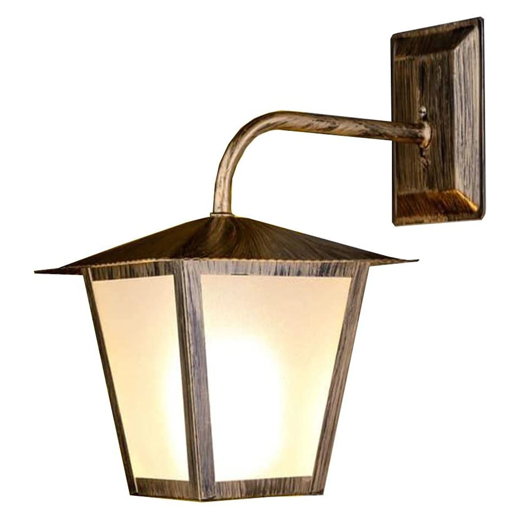 Arandela Externa Ouro Velho Quadrada L4B Ideal Iluminação