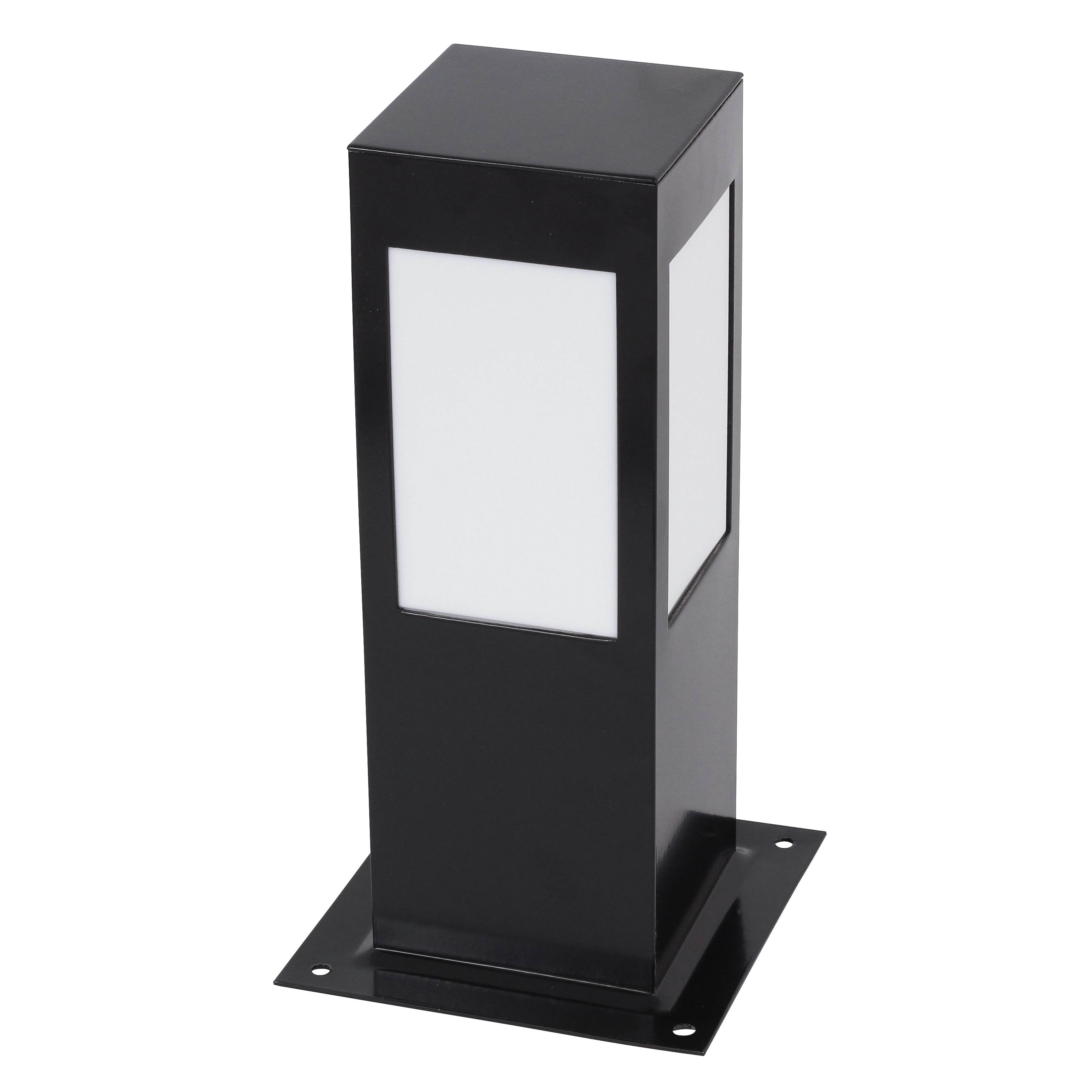 Balizador de Chão Sobrepor Preto Alumínio IP44 Ideal