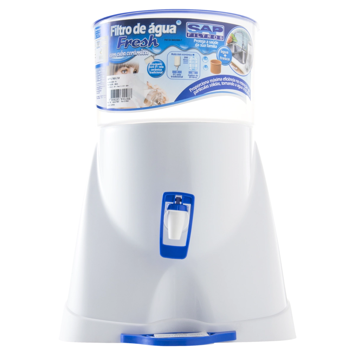 Filtro De água Com Cuba Cerâmica Acqua Fresh Sap Filtros 5,7l