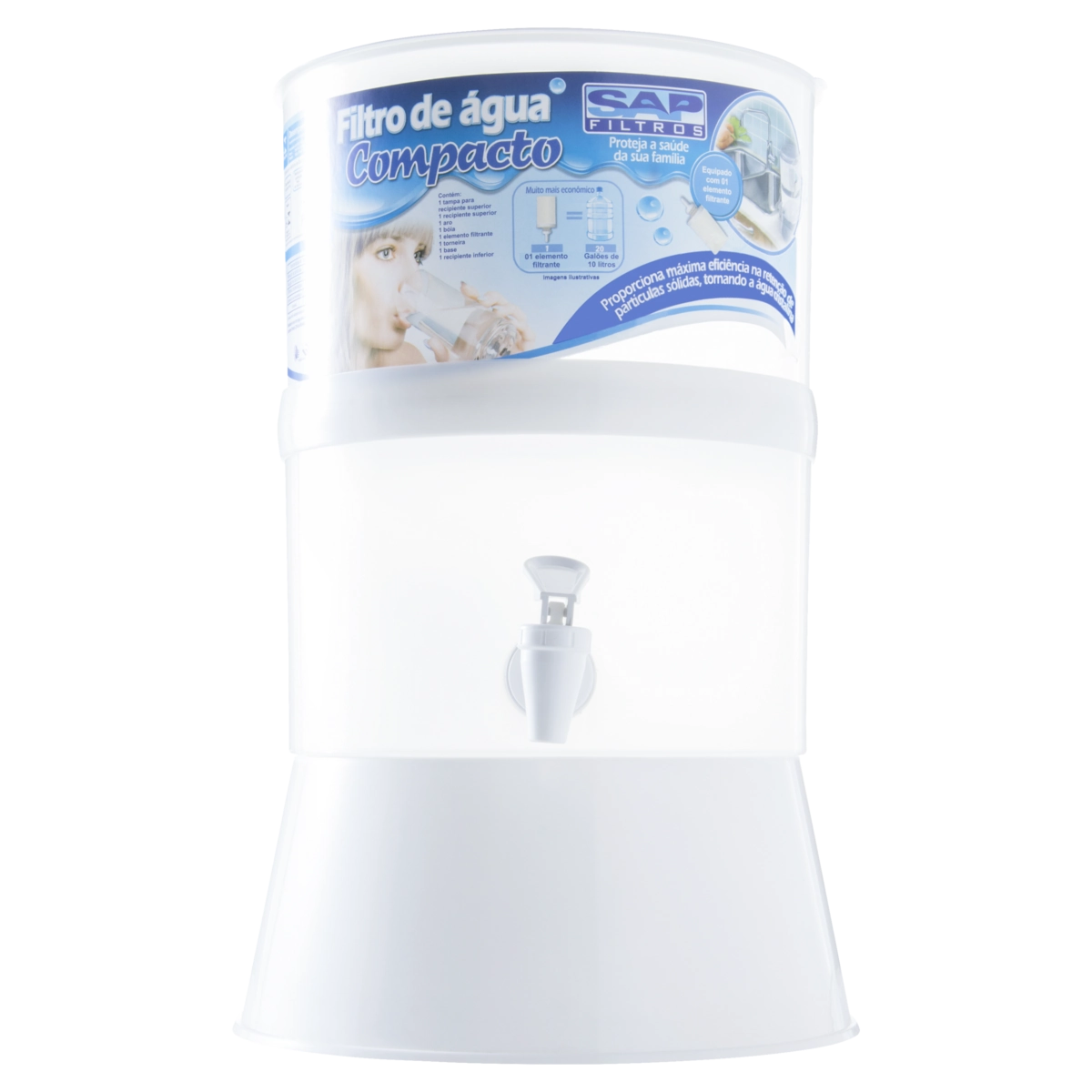 Filtro De água Compacto Sap Filtros 7,5l