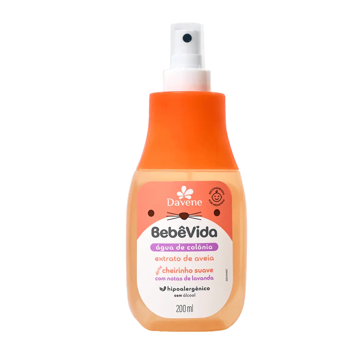 Agua Colonia Bebe Vida 200ml Extrato De Aveia