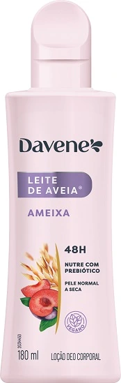 Hidr Corporal Leite De Aveia Davene 180ml Ameixa