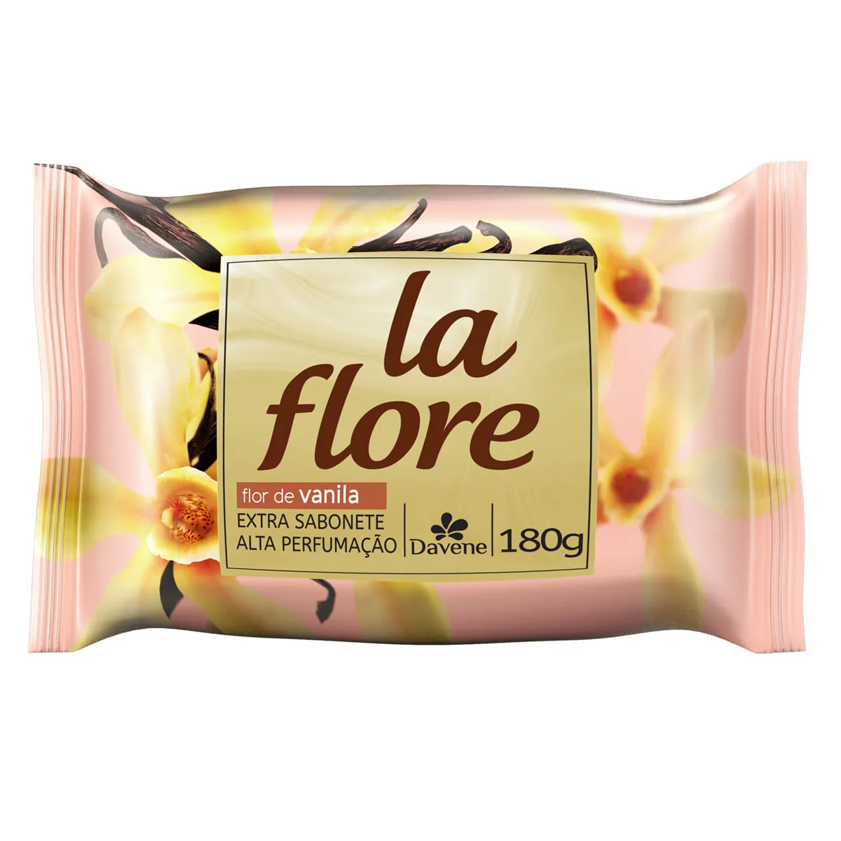 Sabonete Barra Vegetal Flor De Vanila Davene La Flore Flow Pack 180g