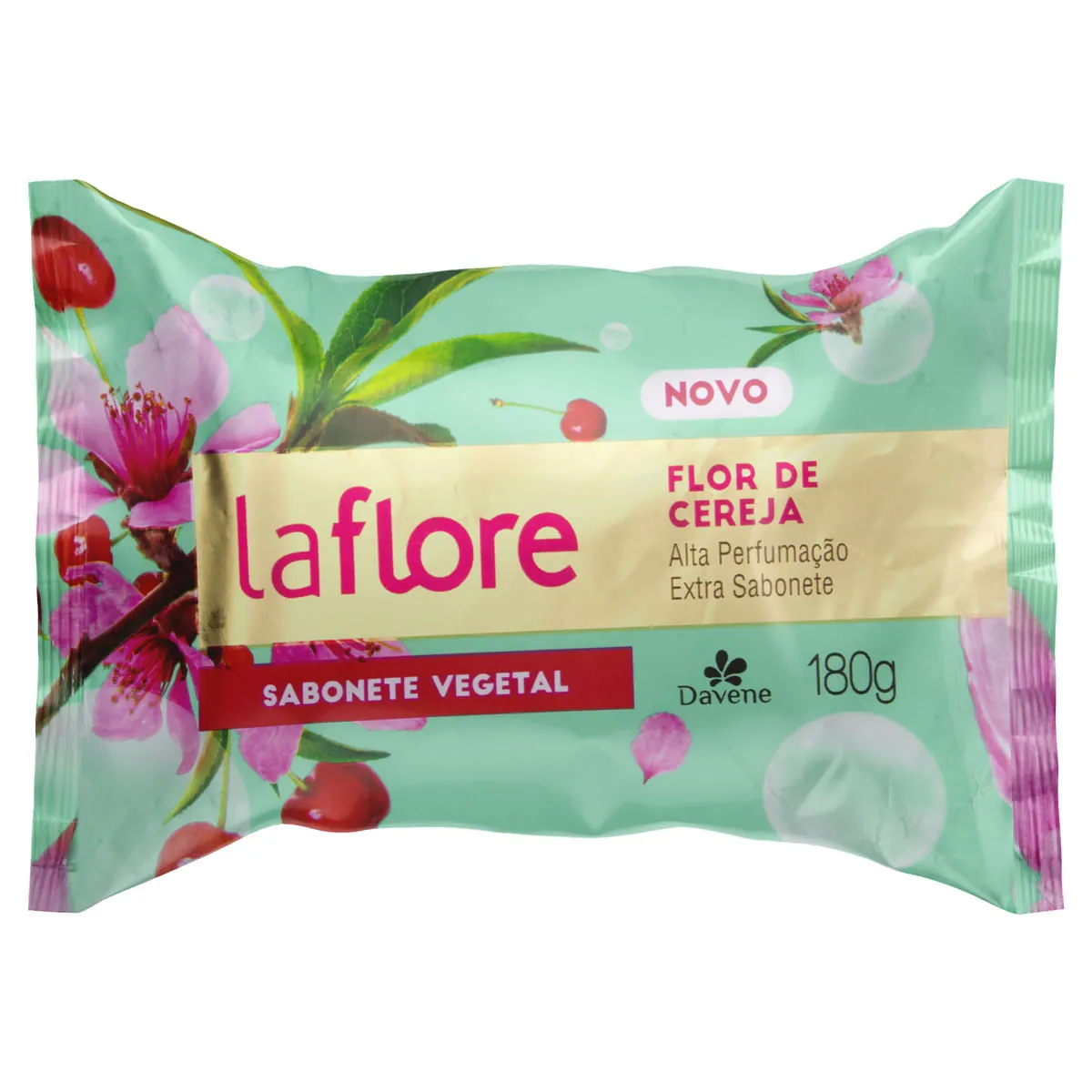 Sabonete Barra Vegetal Flor de Cereja Davene La Flore Flow Pack 180 g