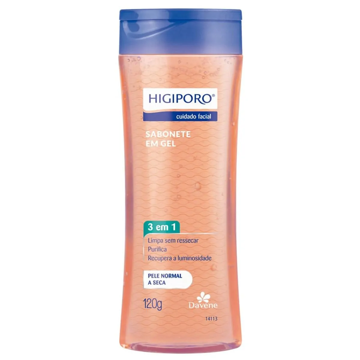 Sabonete em Gel Limpeza Profunda Pele Normal a Seca Davene Higiporo 120g