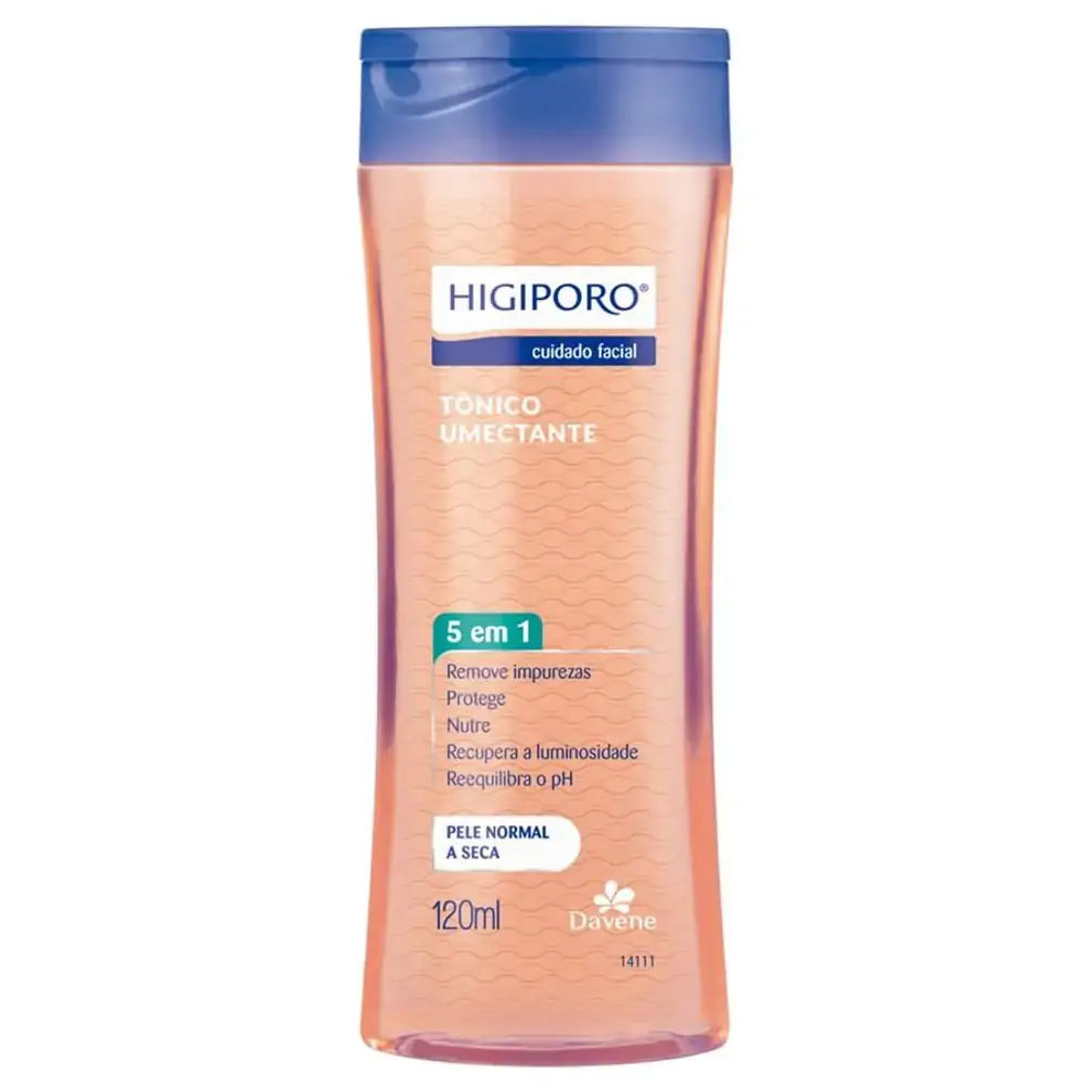 Tônico Facial Umectante Pele Normal à Seca Davene Higiporo Frasco 120ml