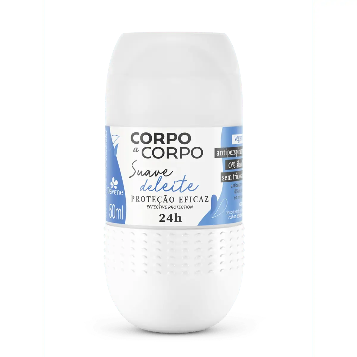 Desodorante Roll On Antiperspirante Suave Davene Corpo A Corpo 50ml