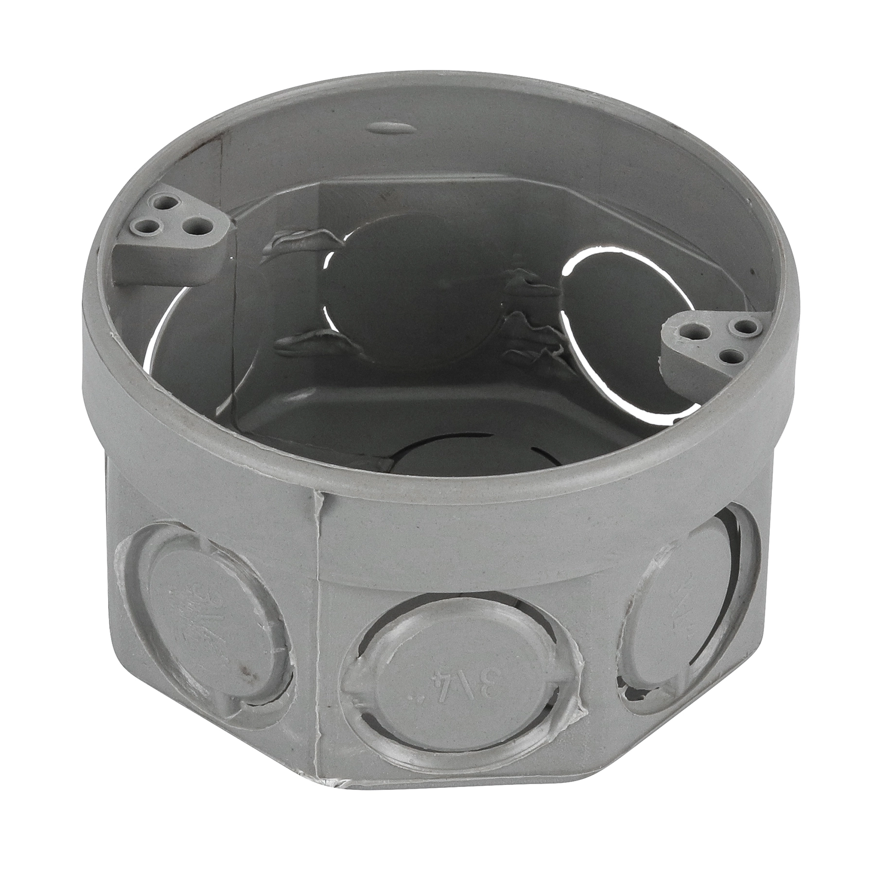 Caixa de Luz 3x3 Octagonal Cinza Tuboline