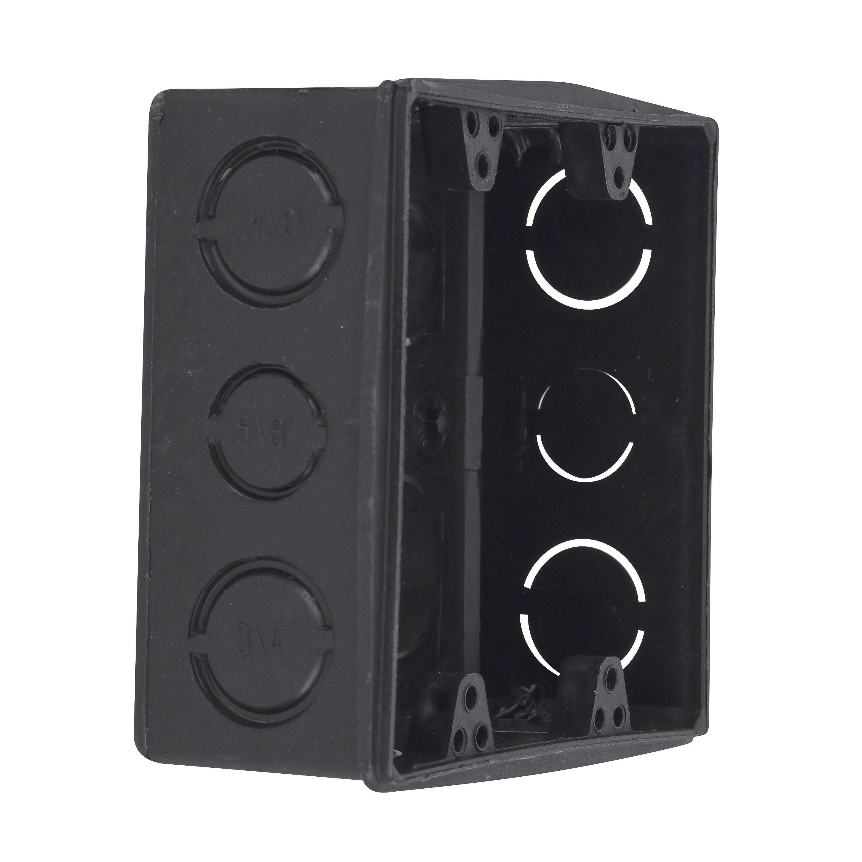 Caixa de Luz 4x4 Quadrada Preta Tuboline