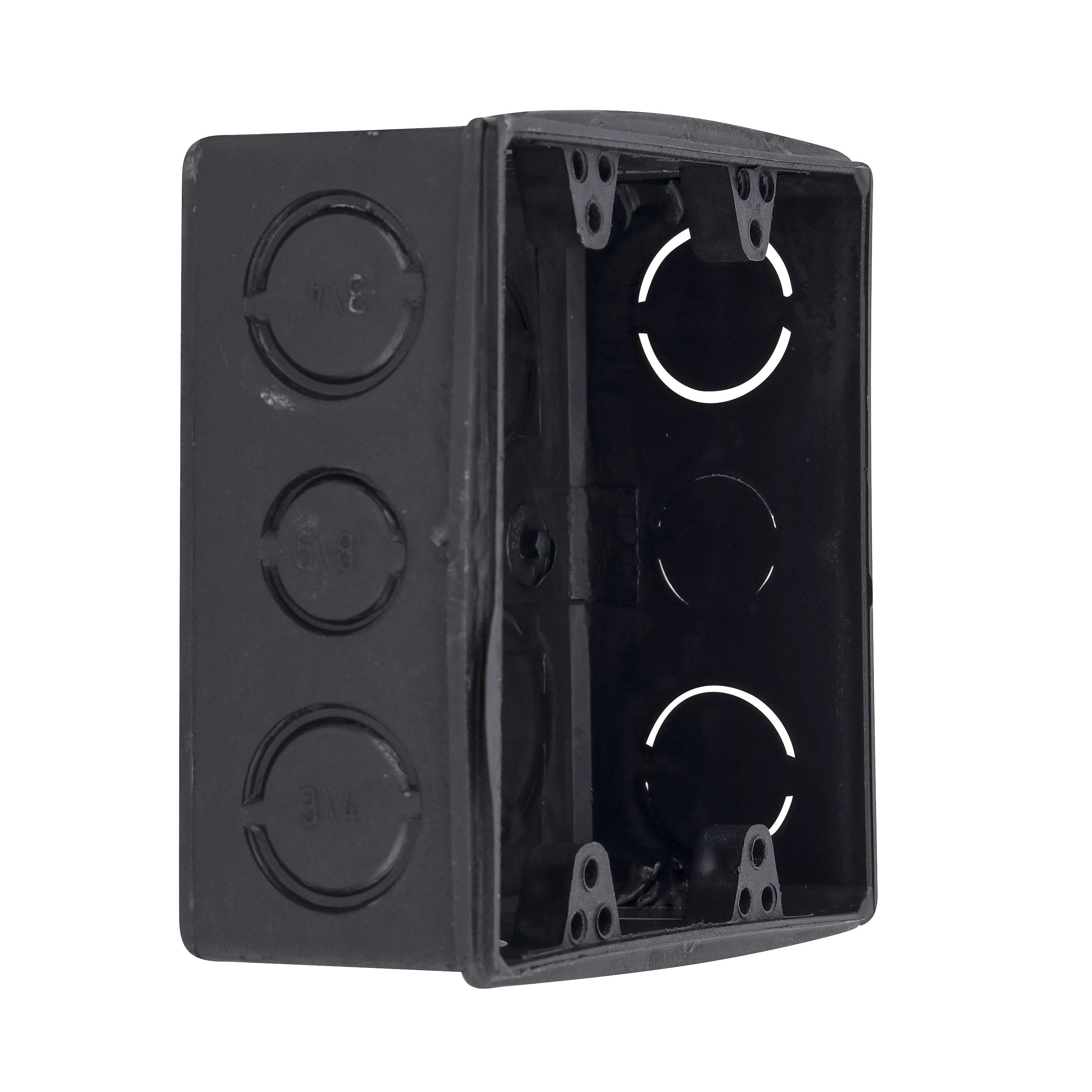 Kit 12 Unidades Caixa de Luz 4x4 Quadrada Preta Tuboline