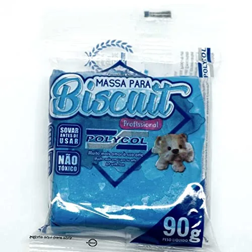 Massa Para Biscuit Polycol Azul Royal 90g