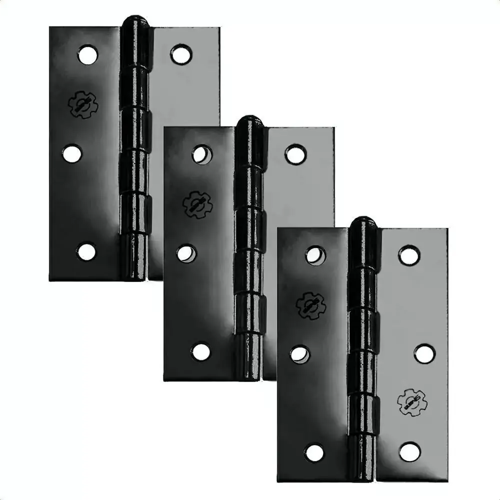 Kit 3 Dobradiças Silvana 850 Até 35kg - 4" Preto