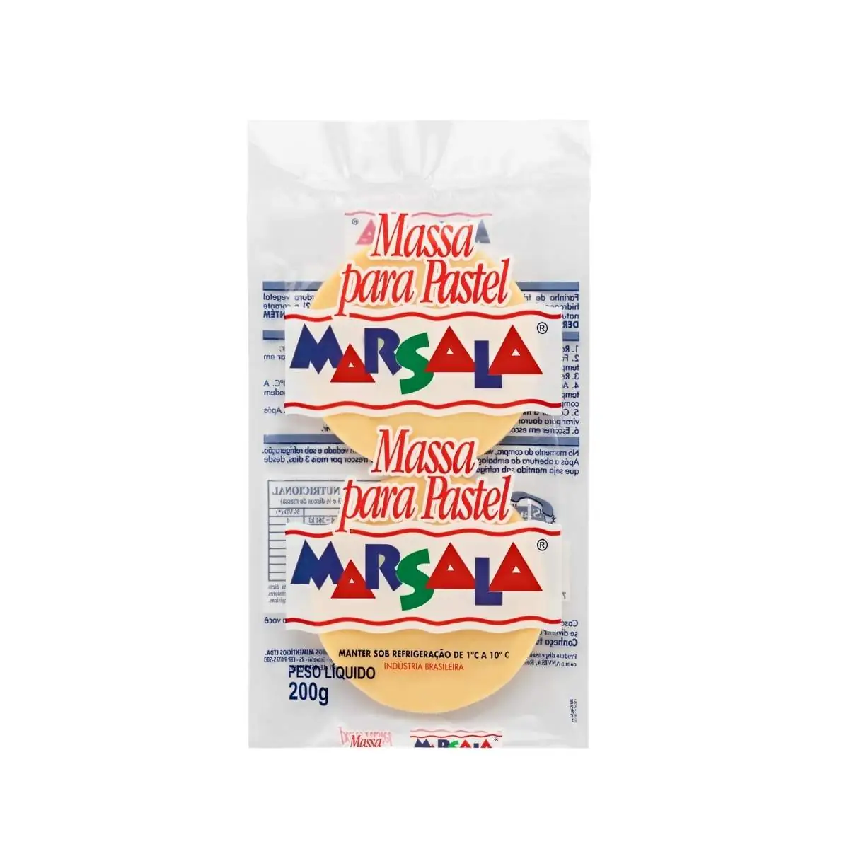 Massa Para Pastel Marsala Disco Pequeno 200 g