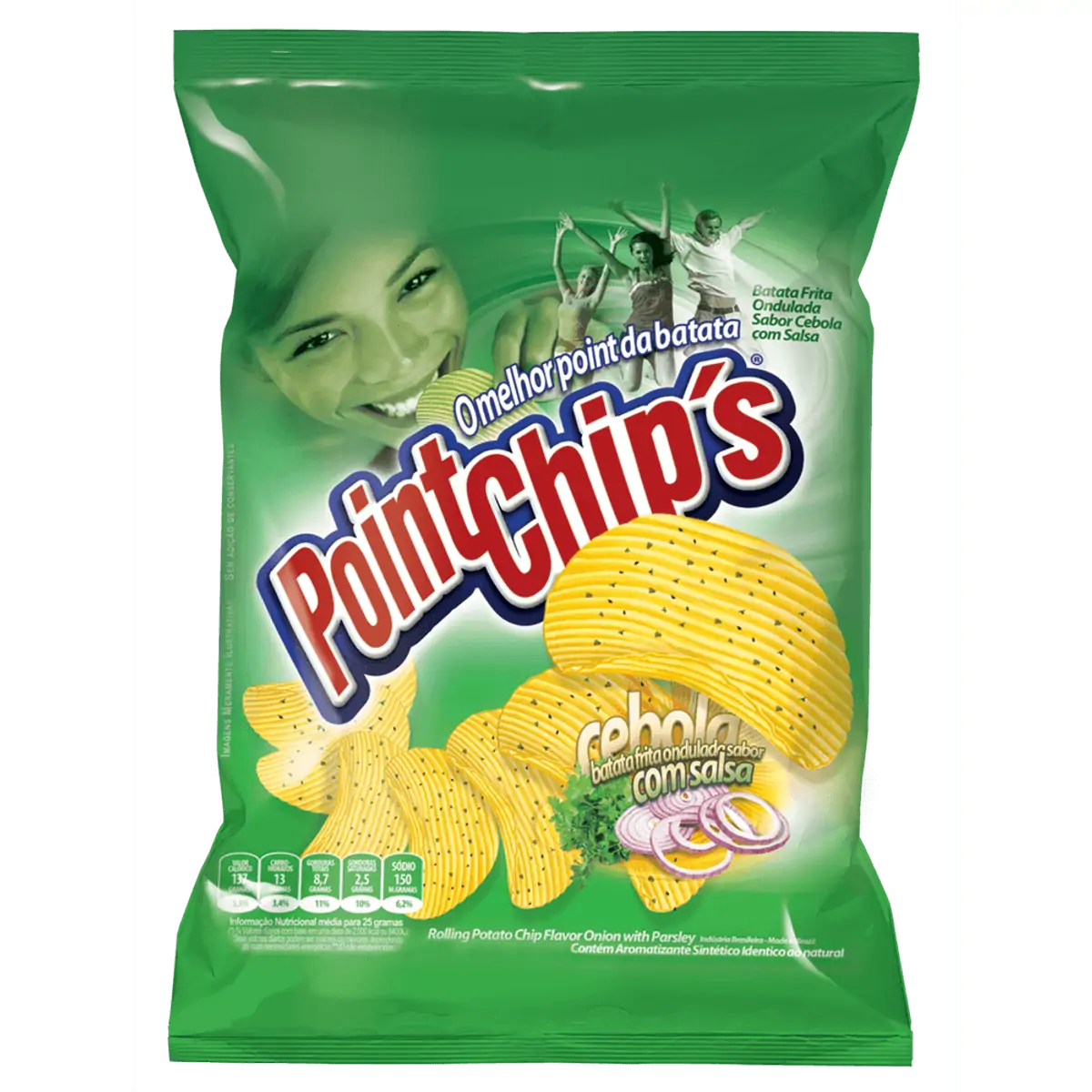 Batata Ondulada Sabor Cebola Com Salsa Pont Chip S 40g