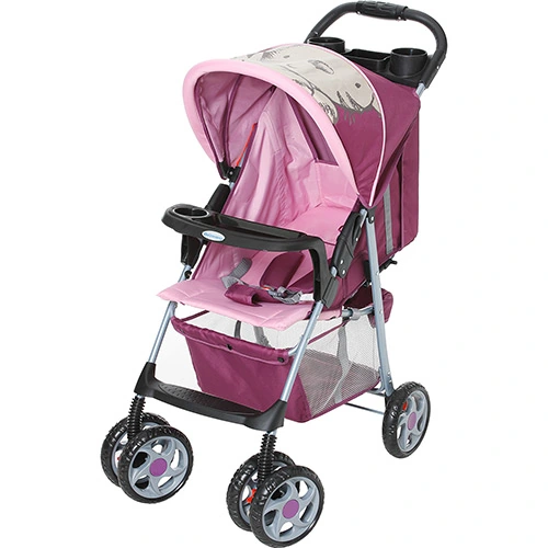 Carrinho De Bebê Passeio Galzerano Veneto Tigrinha Rosa