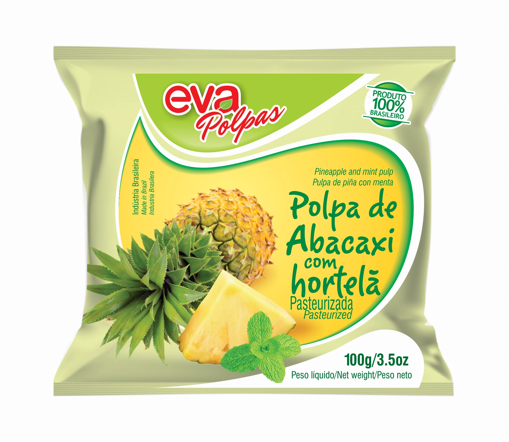 Polpa Eva Abacaxi/hortela