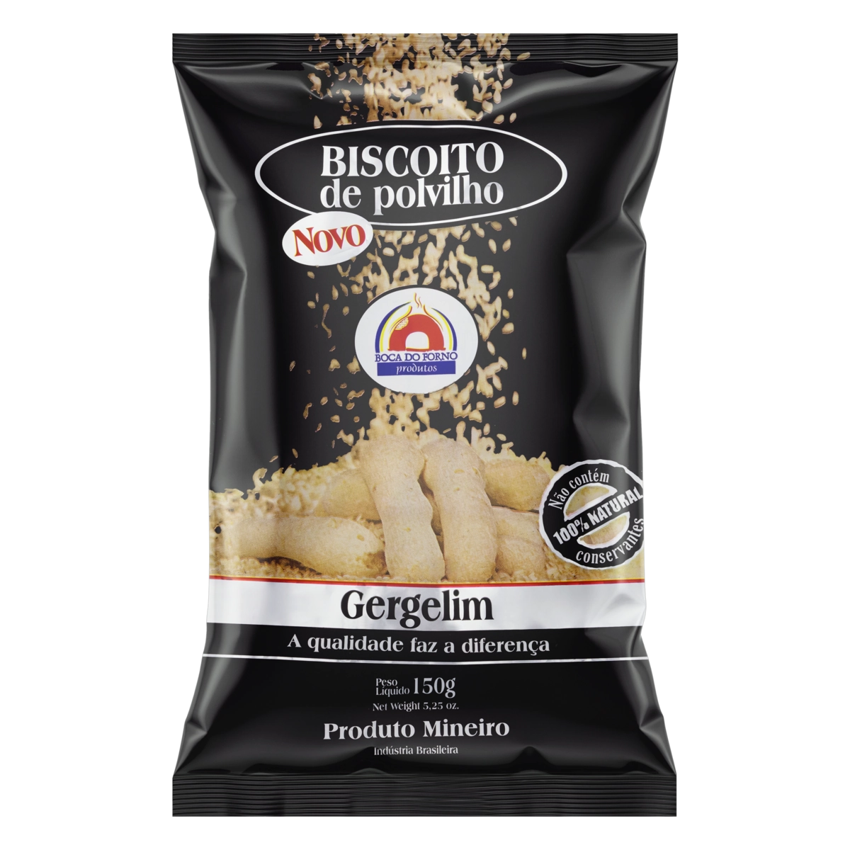 Biscoito De Polvilho Com Gergelim Boca Do Forno Pacote 150g