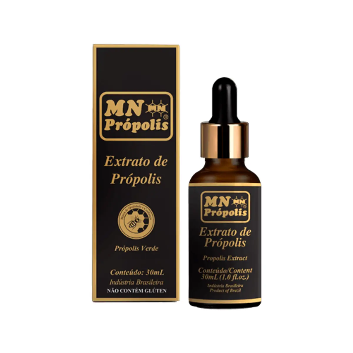 1 Bottle Of Mn Gold Premium Brazilian Green Propolis Extract By Jlbrazil