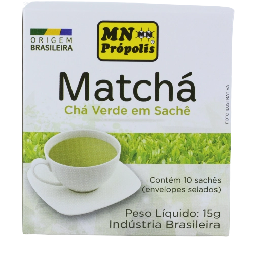 Chá Verde Moído Matchá com 10 Sachês MN Food 15g