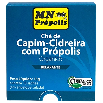 Chá de Capim Cidreira com Própolis Orgânico com 10 Sachês MN Food 15g