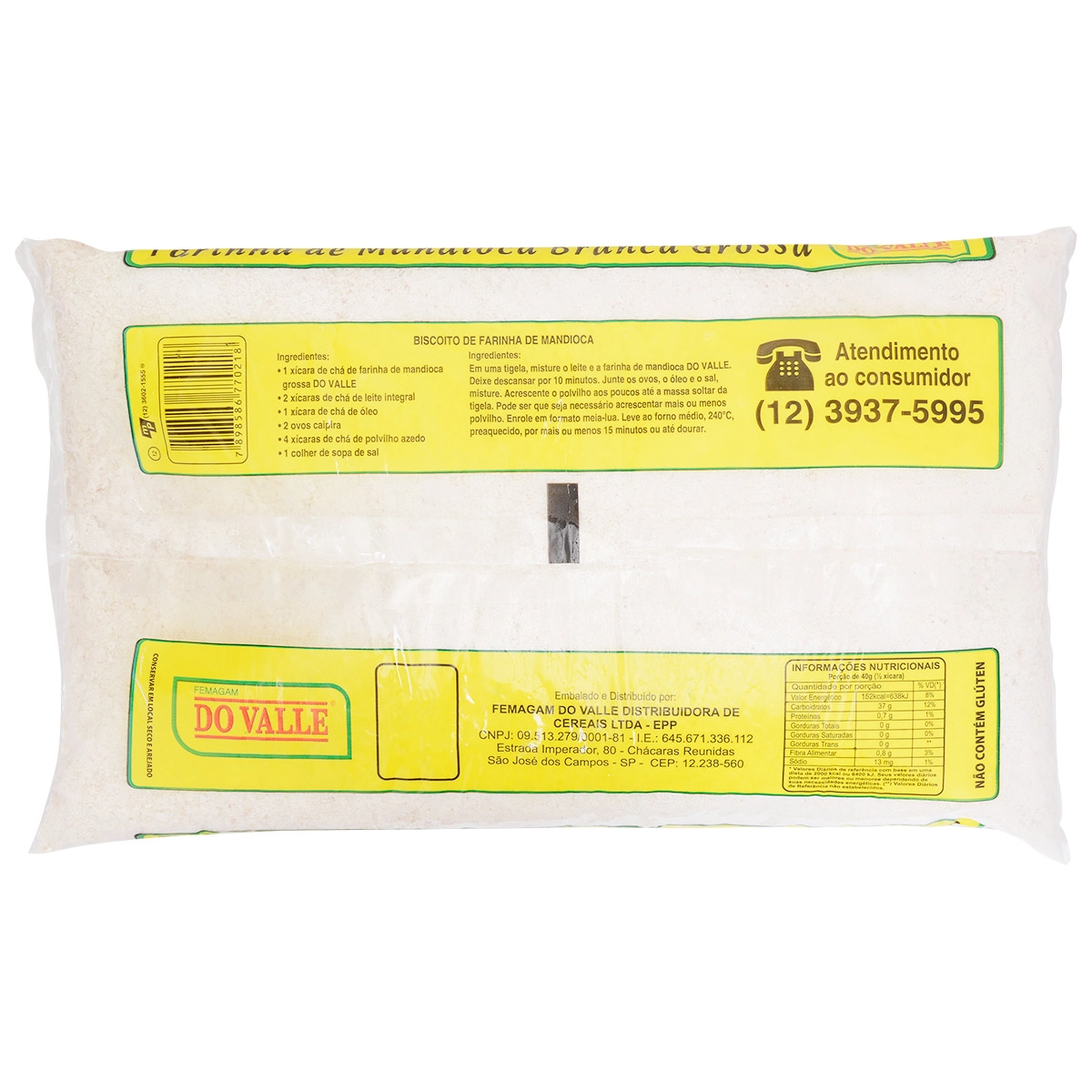 Farinha Dovalle Mand.grossa 1k Crua Pc