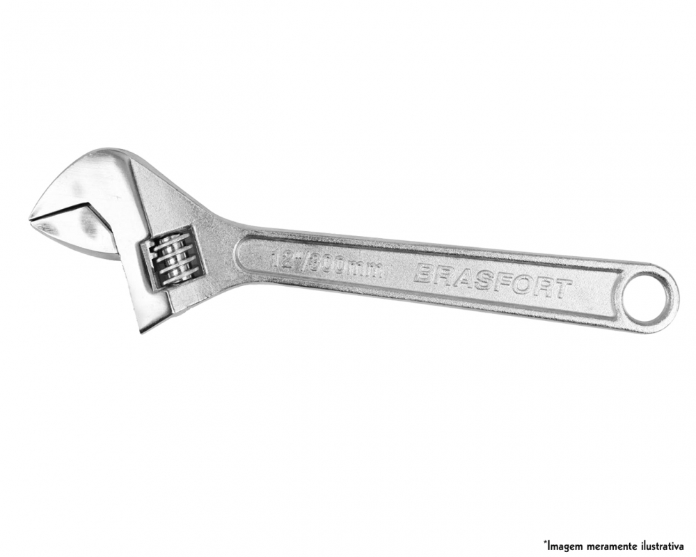 Chave Inglesa Cromada Brasfort 08equot, 8218 Blister